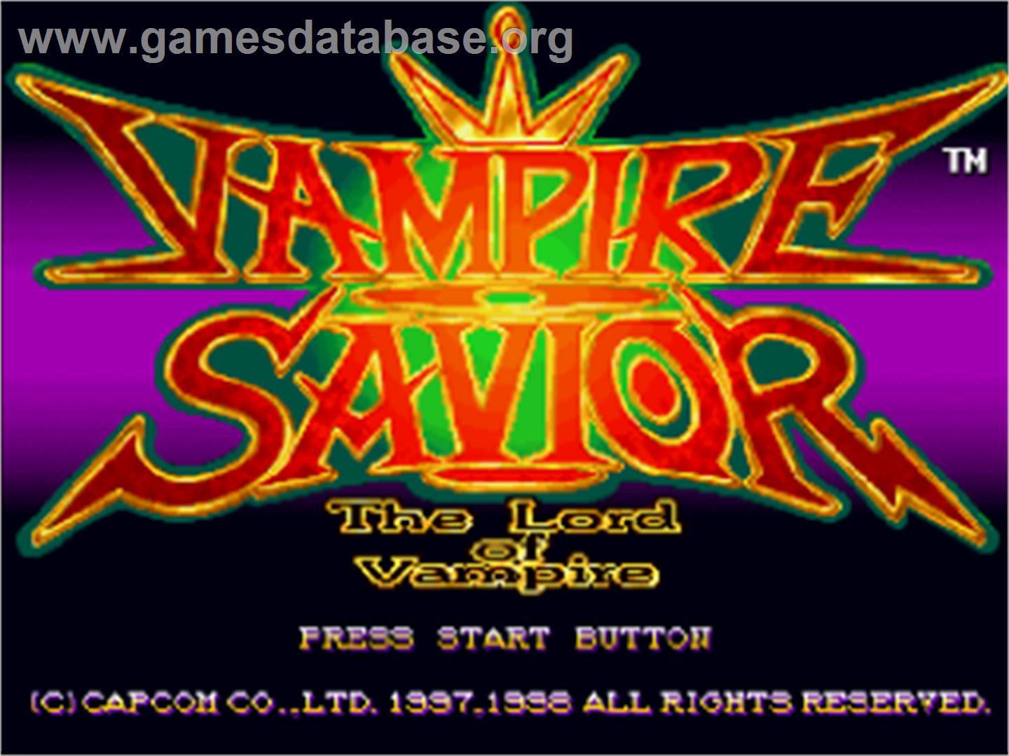 Vampire Savior: The Lord of Vampire - Sega Saturn - Artwork - Title Screen