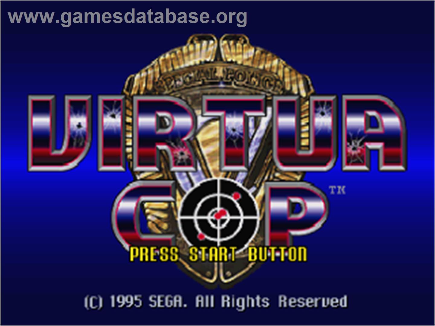 Virtua Cop - Sega Saturn - Artwork - Title Screen