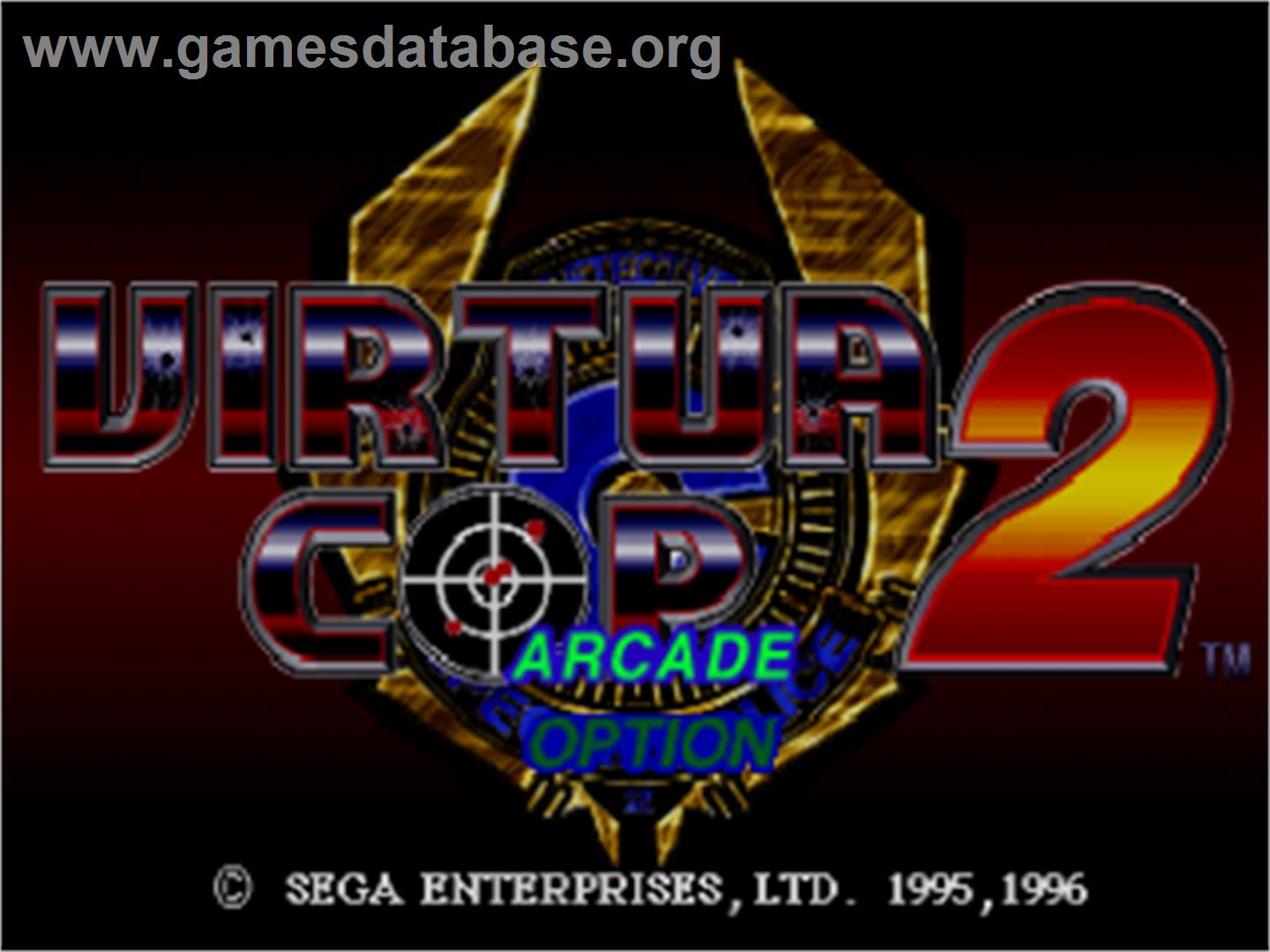 Virtua Cop 2 - Sega Saturn - Artwork - Title Screen