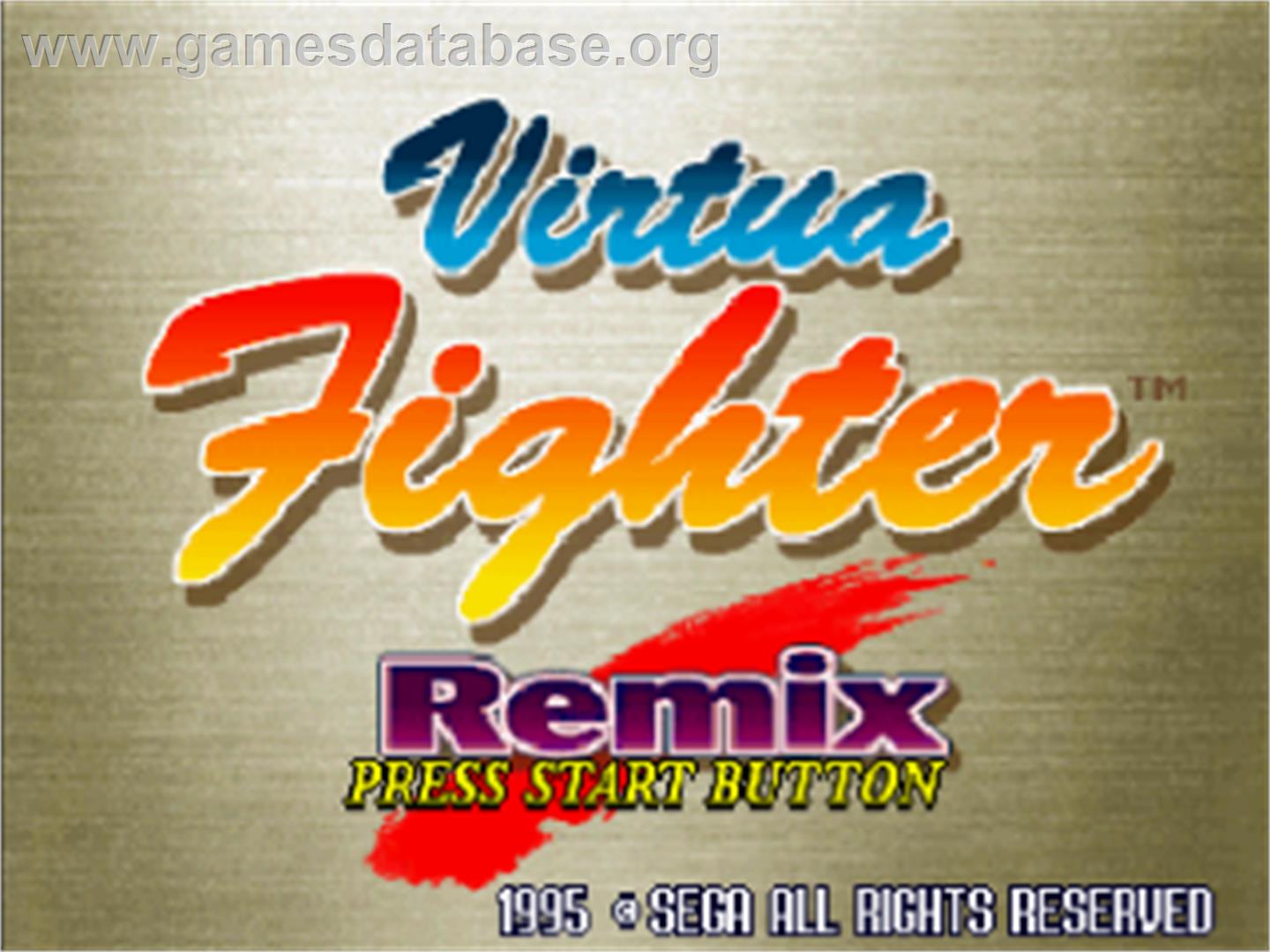 Virtua Fighter Remix - Sega Saturn - Artwork - Title Screen