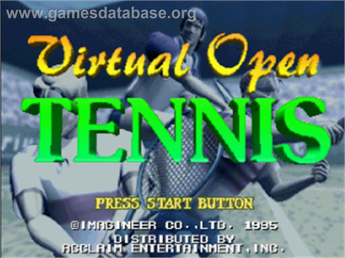 Virtual Open Tennis - Sega Saturn - Artwork - Title Screen