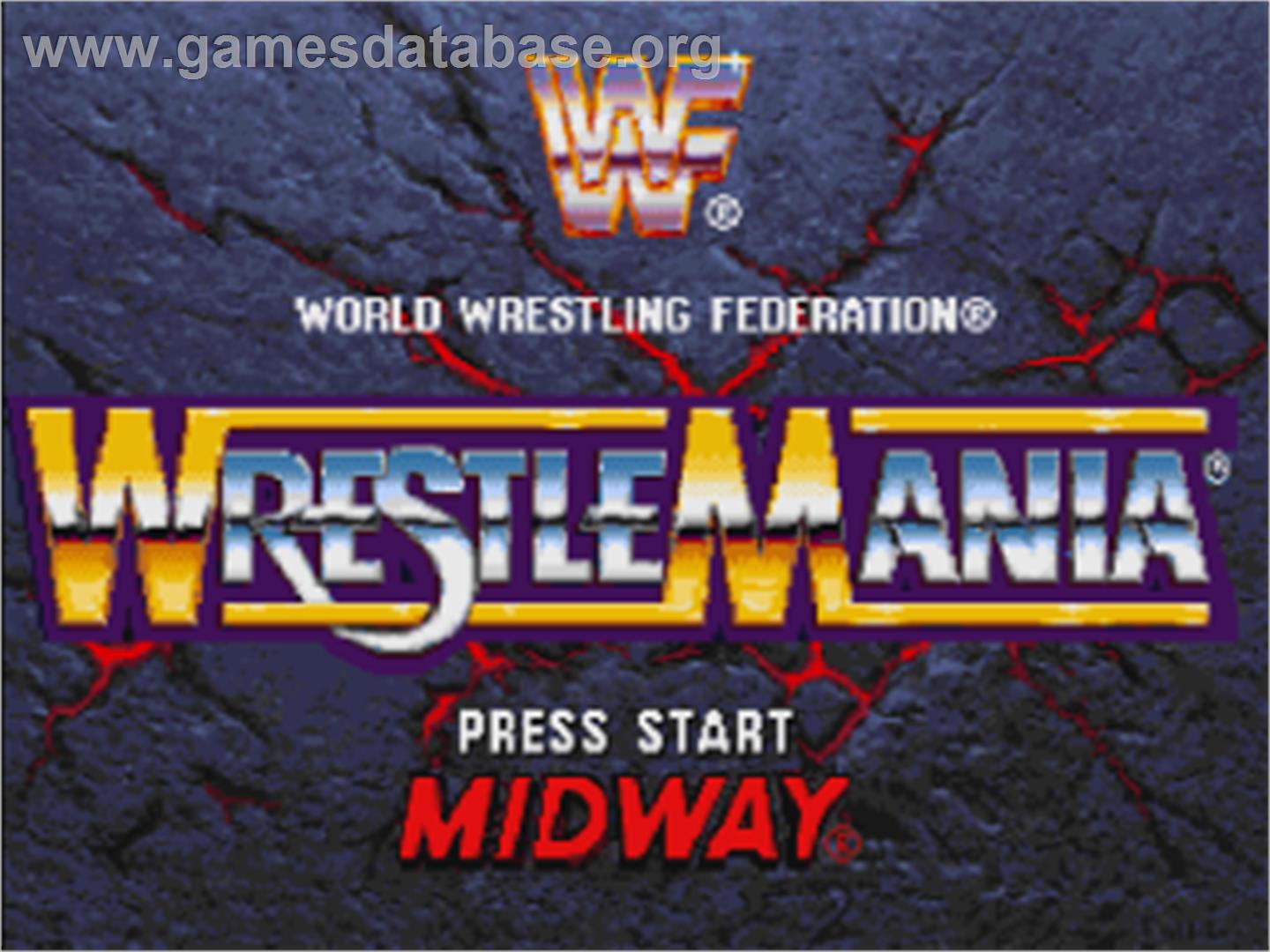 WWF Wrestlemania - Sega Saturn - Artwork - Title Screen