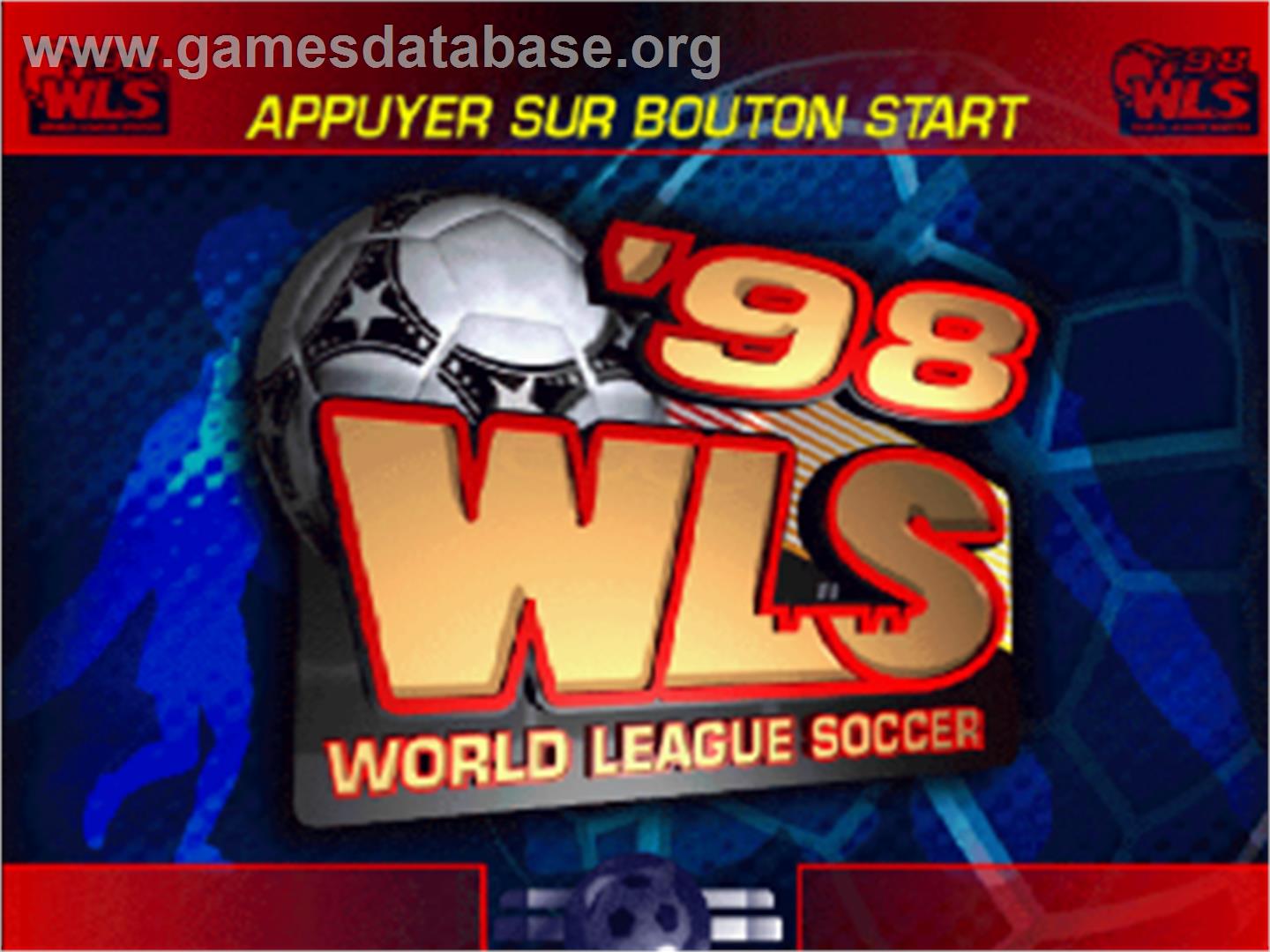 World League Soccer '98 - Sega Saturn - Artwork - Title Screen
