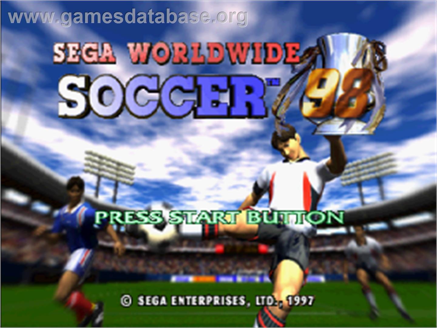 Worldwide Soccer 98: Club Edition - Sega Saturn - Artwork - Title Screen