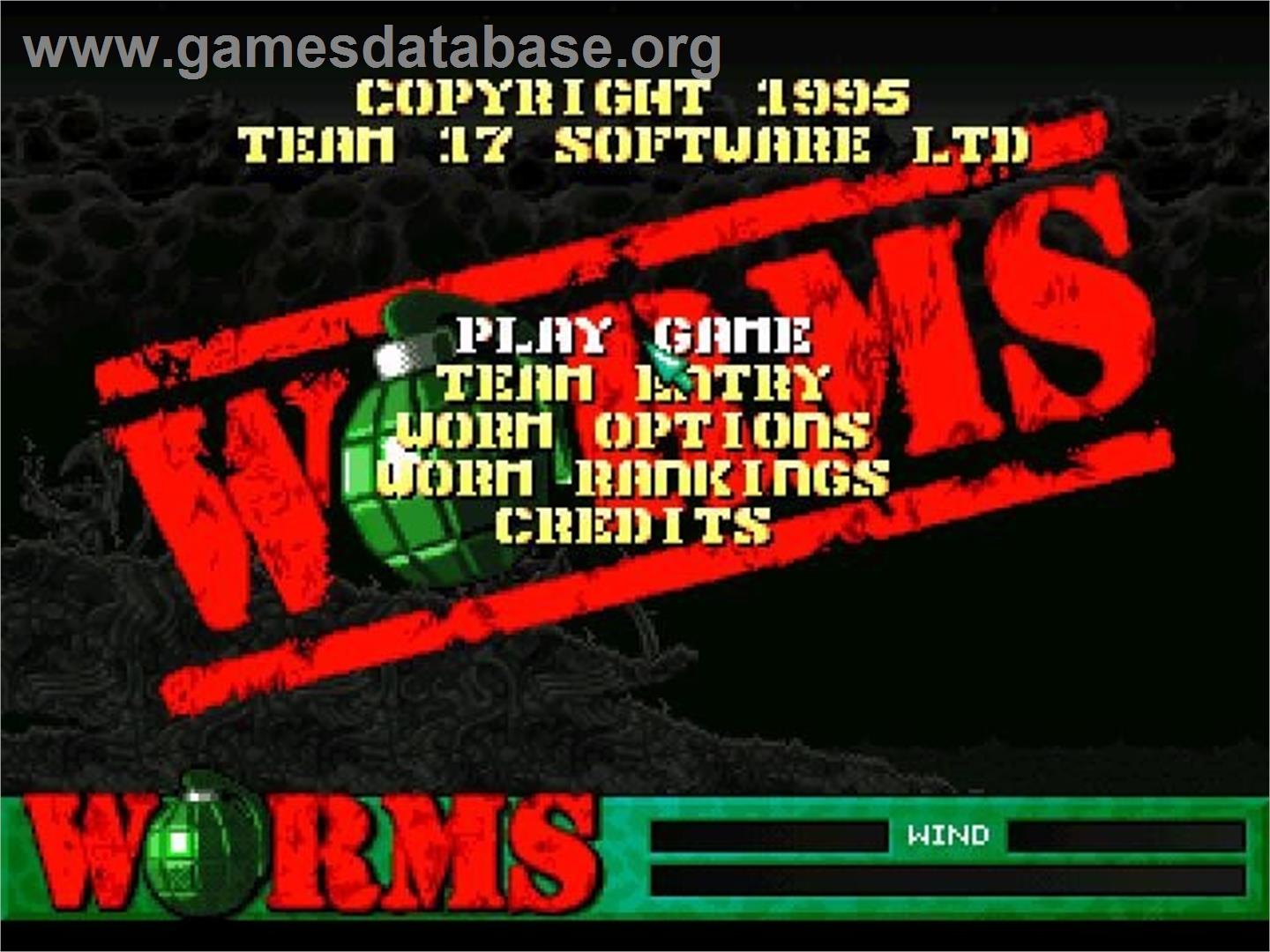 Worms - Sega Saturn - Artwork - Title Screen