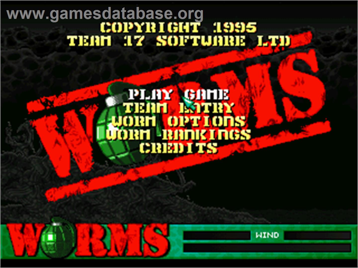 Worms - Sega Saturn - Artwork - Title Screen