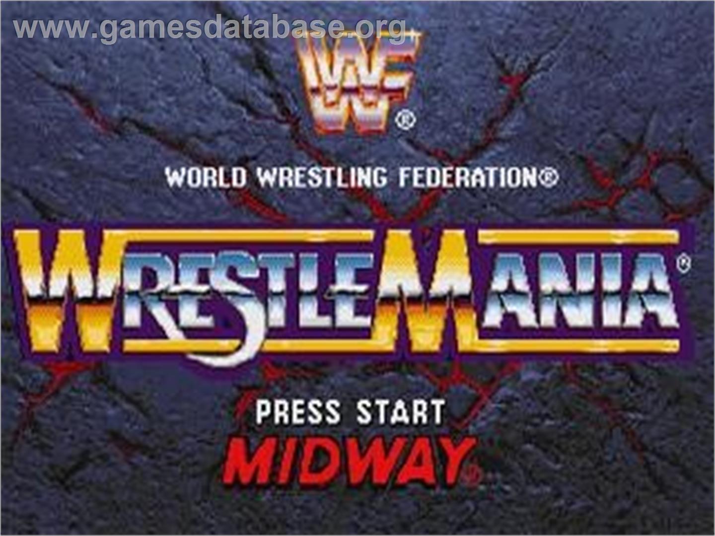 Wwf Wrestlemania - The Arcade Game - Sega Saturn - Artwork - Title Screen
