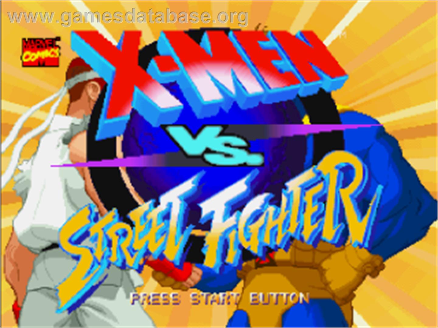 X-Men Vs. Street Fighter - Sega Saturn - Artwork - Title Screen