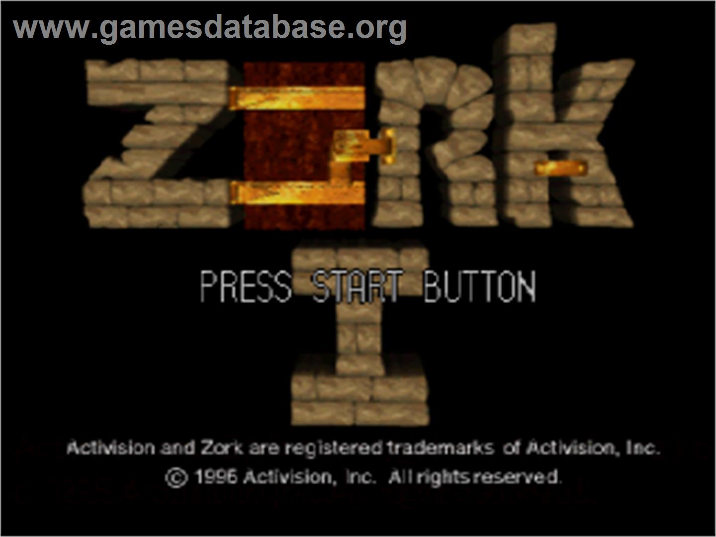 Zork I: The Great Underground Empire - Sega Saturn - Artwork - Title Screen