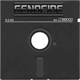 Artwork on the Disc for Genocide on the Sharp X68000.