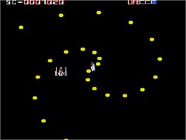 In game image of Sekizui Hansha De Acchoo on the Sharp X68000.