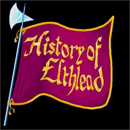 Title screen of History Of Elthlead on the Sharp X68000.