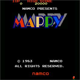Title screen of Mappy (yopino) on the Sharp X68000.