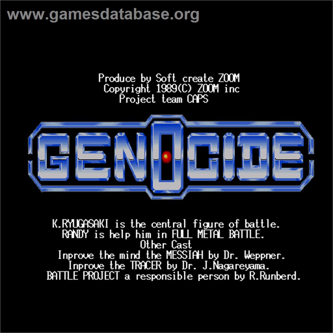 Genocide - Sharp X68000 - Artwork - Title Screen