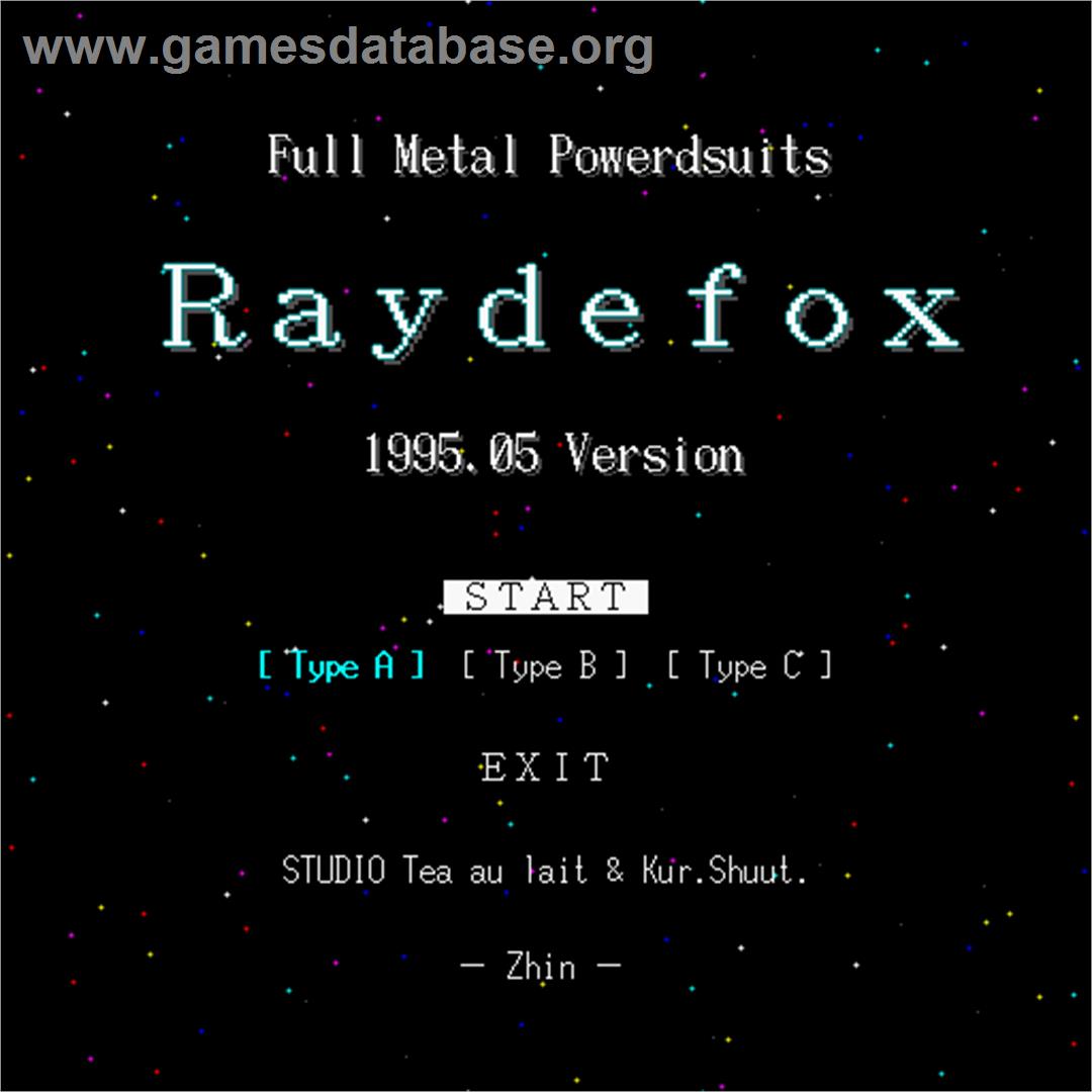 Raydefox Full Metal Powerdsuits - Sharp X68000 - Artwork - Title Screen