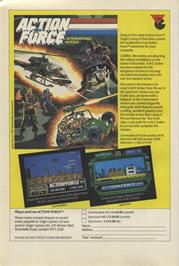 Advert for Action Force on the Sinclair ZX Spectrum.