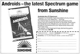 Advert for Androids on the Sinclair ZX Spectrum.
