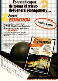 Advert for Arnhem - The 'Market Garden' Operation on the Sinclair ZX Spectrum.