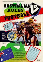 Advert for Australian Rules Football on the Sinclair ZX Spectrum.