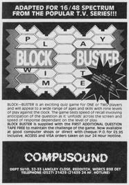 Advert for Block Buster on the Commodore VIC-20.