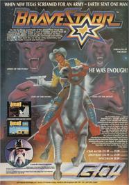 Advert for BraveStarr on the Sinclair ZX Spectrum.