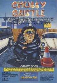 Advert for Chubby Gristle on the Sinclair ZX Spectrum.