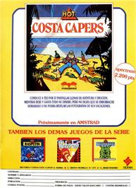 Advert for Costa Capers on the Sinclair ZX Spectrum.