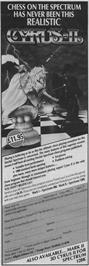 Advert for Cyrus 2 on the Sinclair ZX Spectrum.