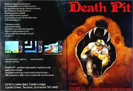 Advert for Death Pit on the Sinclair ZX Spectrum.