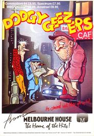 Advert for Dodgy Geezers on the Sinclair ZX Spectrum.