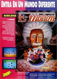 Advert for E-motion on the Sinclair ZX Spectrum.