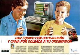 Advert for Emilio Butragueño Fútbol on the Commodore 64.