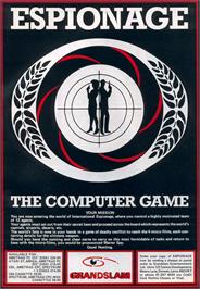 Advert for Espionage on the Sinclair ZX Spectrum.