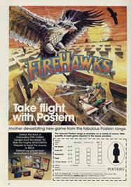 Advert for Fire Hawks on the Sinclair ZX Spectrum.
