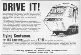 Advert for Flying Scotsman on the Sinclair ZX Spectrum.
