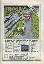 Advert for Froggy on the Commodore VIC-20.