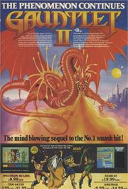 Advert for Gauntlet 2 on the Sinclair ZX Spectrum.