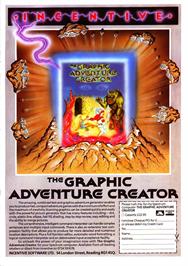 Advert for Graphic Adventure Creator, The on the Sinclair ZX Spectrum.