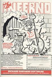 Advert for Inferno on the Commodore 64.