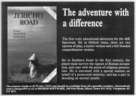 Advert for Jericho Road on the Sinclair ZX Spectrum.