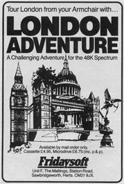 Advert for London Adventure on the Sinclair ZX Spectrum.