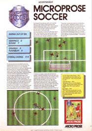 Advert for Microprose Soccer on the Sinclair ZX Spectrum.