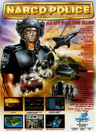 Advert for Narco Police on the Sinclair ZX Spectrum.