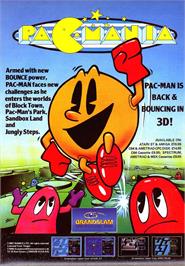 Advert for Pacmania on the Commodore Plus 4.