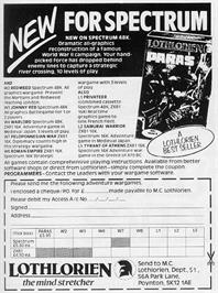 Advert for Paras on the Tangerine Oric.