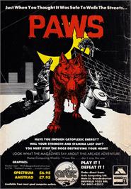 Advert for Paws on the Sinclair ZX Spectrum.