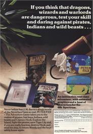 Advert for Peter Pan on the Sinclair ZX Spectrum.