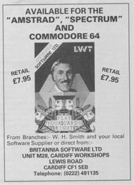 Advert for Play Your Cards Right on the Sinclair ZX Spectrum.