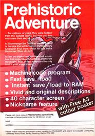 Advert for Prehistoric Adventure on the Sinclair ZX Spectrum.