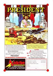 Advert for President Plus on the Sinclair ZX Spectrum.